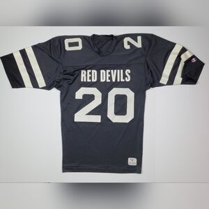 Champion Red Devils Jersey M Black Football Hockey 50s 60s Vintage USA